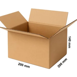 Cutie carton ondulat 200x200x140 mm, tip CO3, culoare maro