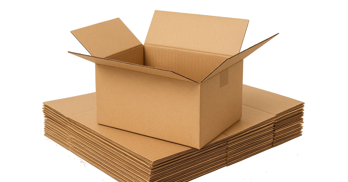 Cutie carton ondulat 200x200x140 mm, tip CO3, culoare maro - imagine 2