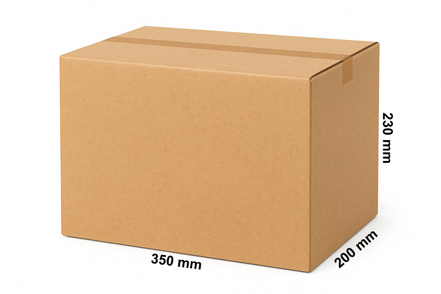 Palet cutie carton 350x200x230 mm, FEFCO 201, CO3, maro, 900 buc. - imagine 2