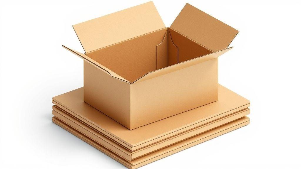 Cutie carton ondulat 350x200x230 mm, tip CO3, culoare maro - imagine 2