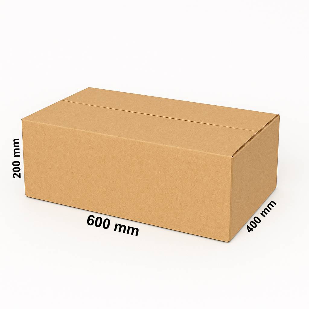 Palet cutie carton 600x400x200 mm, FEFCO 201, CO3, maro, 400 buc. - imagine 2