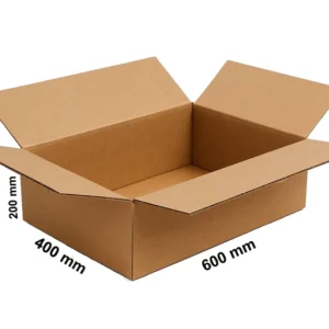 Cutie carton ondulat 600x400x200 mm, tip CO5, culoare maro