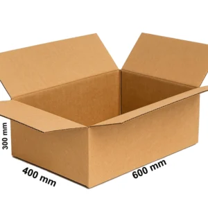 Cutie carton ondulat 600x400x300 mm, tip CO5, culoare maro