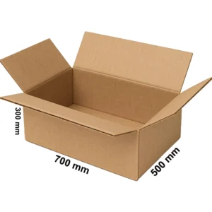 Cutie carton ondulat 700x500x300 mm, tip CO5, culoare maro