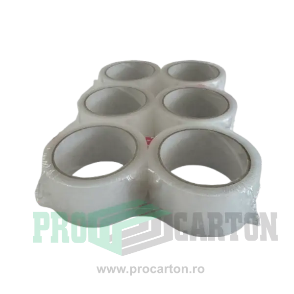 Bandă adezivă transparentă, acrilică, lungime 60m, lățime 48 mm, grosime 25 microni - imagine 2